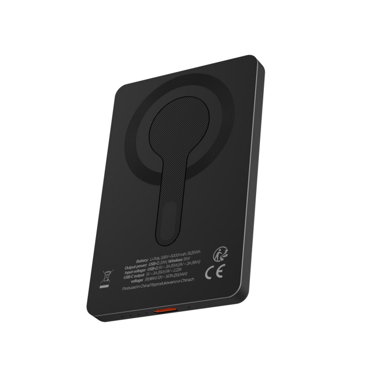 Maxlife безжична захранваща банка MXPB-05 20W PD 5000 mAh магнитна черна