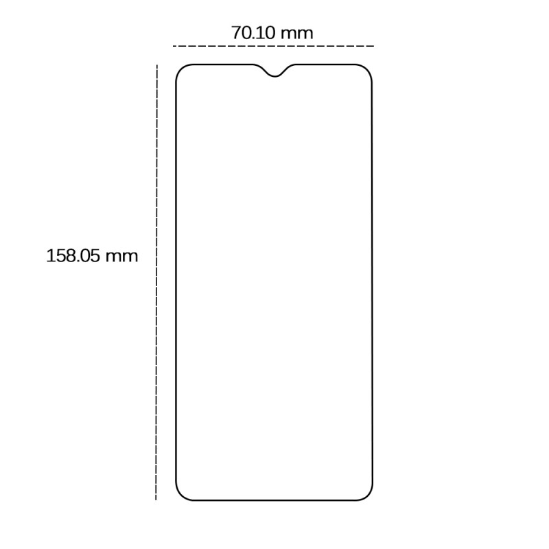 Закалено стъкло 2,5D за Motorola Moto E13