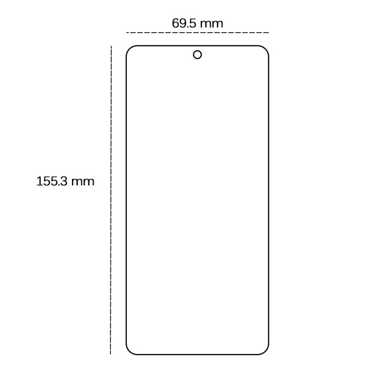Закалено стъкло 2,5D за Motorola Moto G34 5G