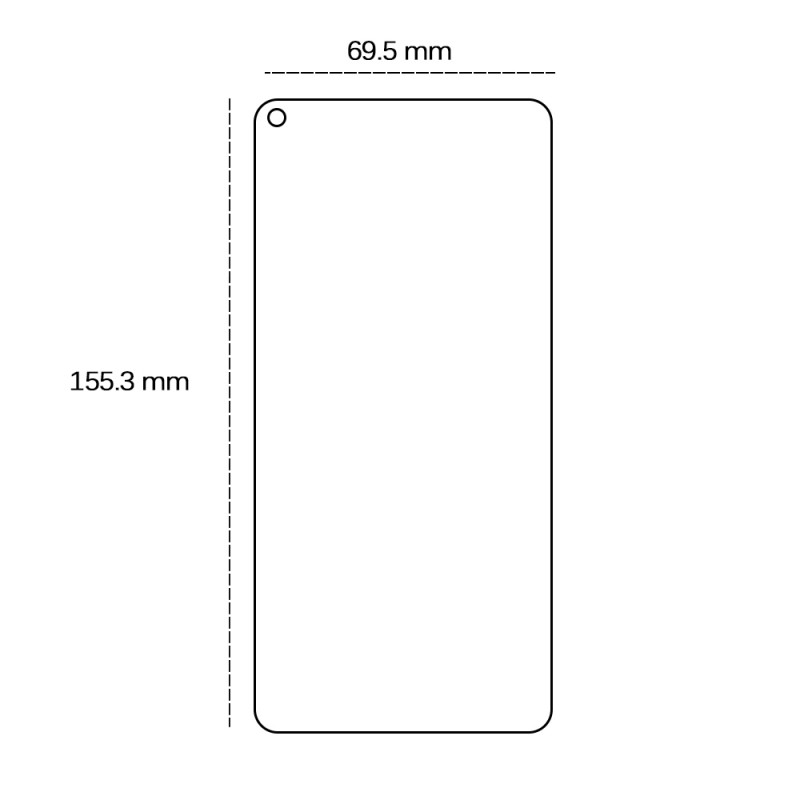 2.5D закалено стъкло за Oppo A54 5G / A74 5G / A93 5G