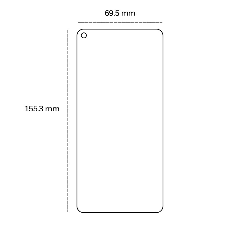 2.5D закалено стъкло за Realme 8 5G
