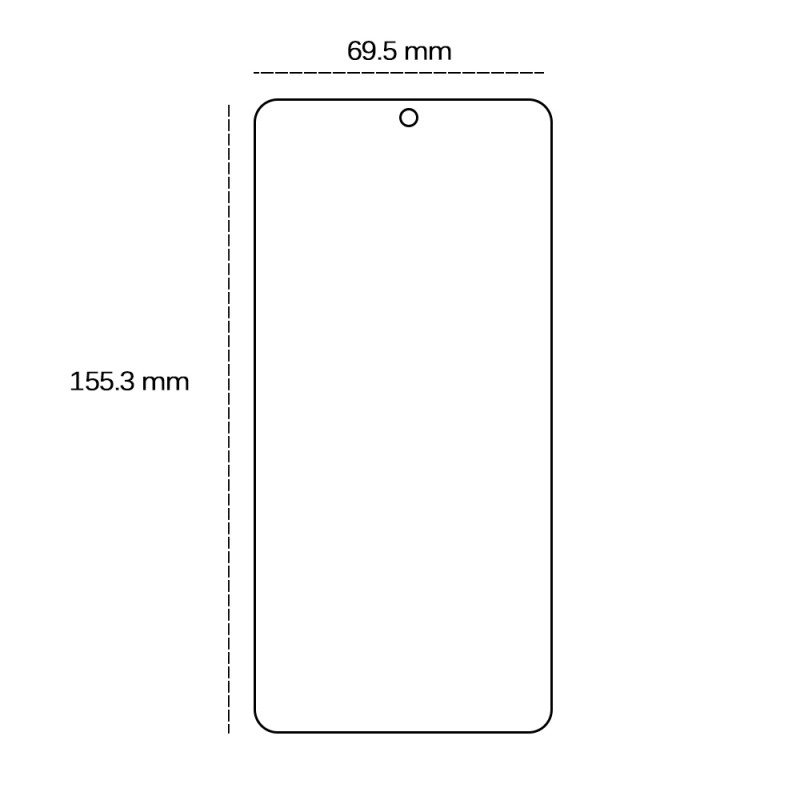 2.5D закалено стъкло за Oppo Reno 11F 5G (Global)