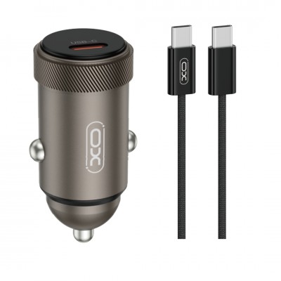 XO автомобилно зарядно CC70 PD 30W 1x USB-C черно