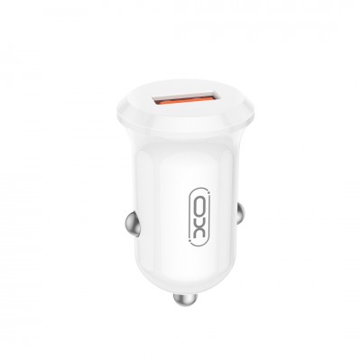 XO автомобилно зарядно CC68 18W QC 1x USB бяло