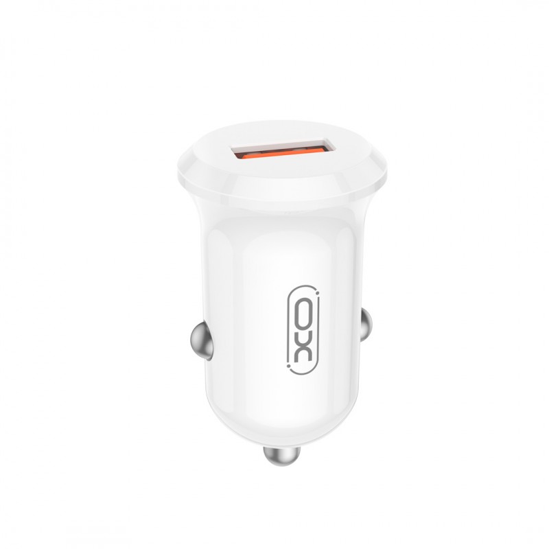 XO автомобилно зарядно CC68 18W QC 1x USB бяло