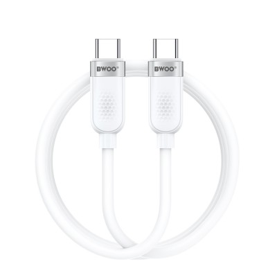 BWOO кабел 65W USB-C - USB-C 1m бял