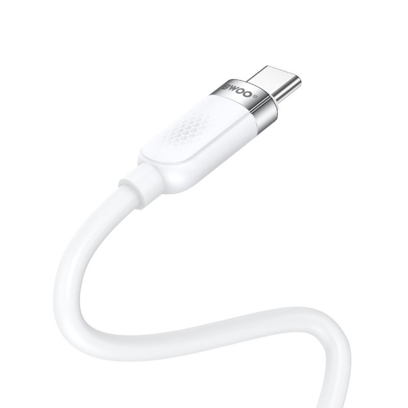 BWOO кабел 65W USB-C - USB-C 1m бял