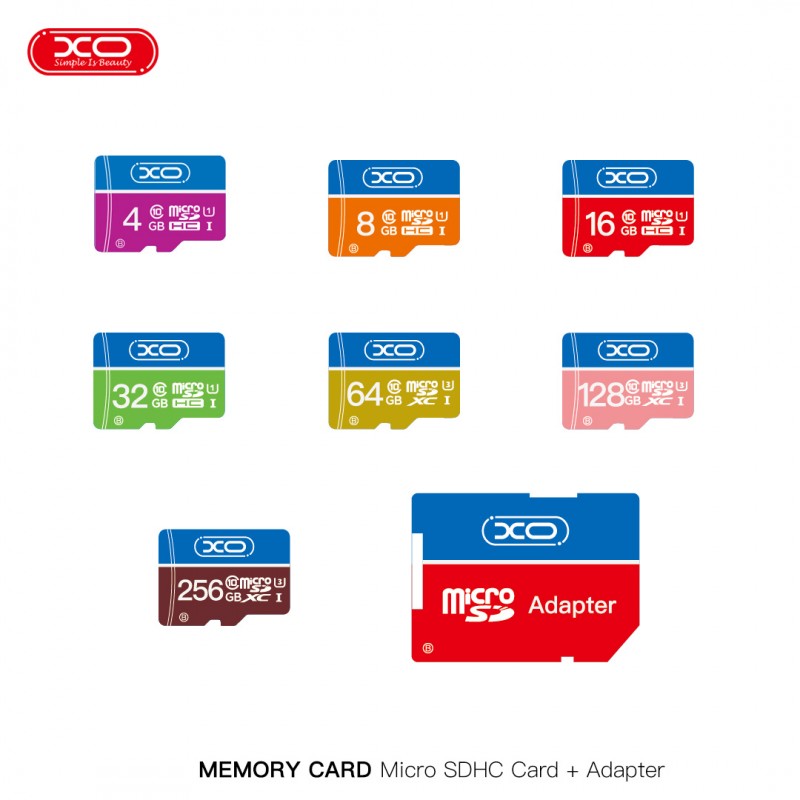 XO карта памет 128GB microSDXC кл. 10 + адаптер
