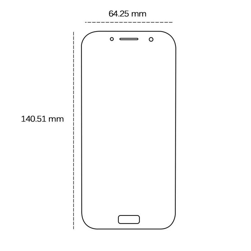Закалено стъкло 2,5D за Samsung Galaxy A5 2017 (A520)