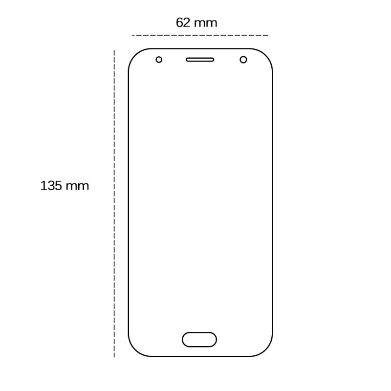 2.5D закалено стъкло за Samsung Galaxy J3 2017 (J330)