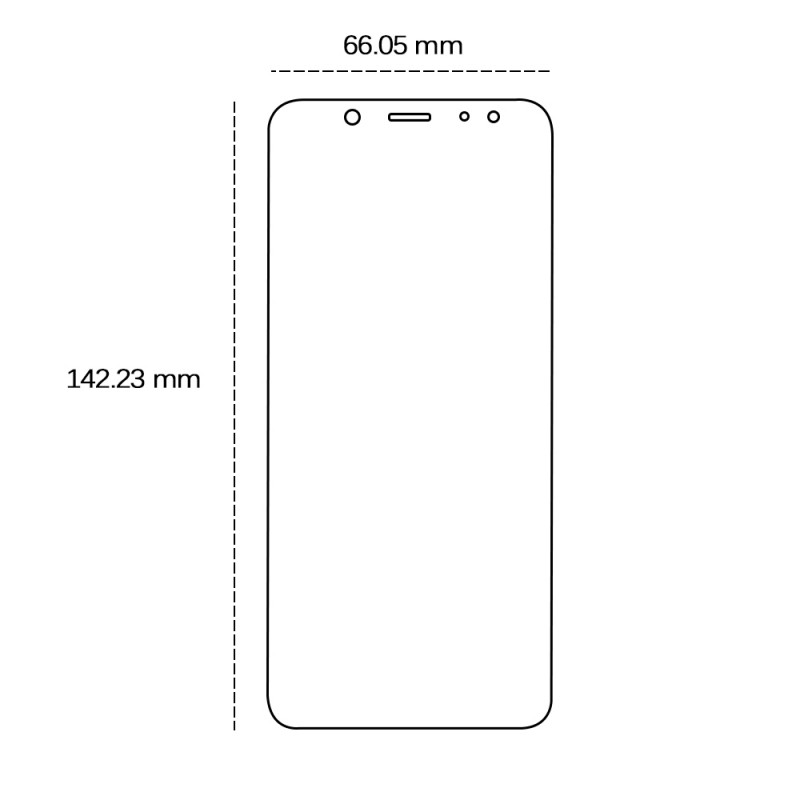 Закалено стъкло 2,5D за Samsung Galaxy A6 2018