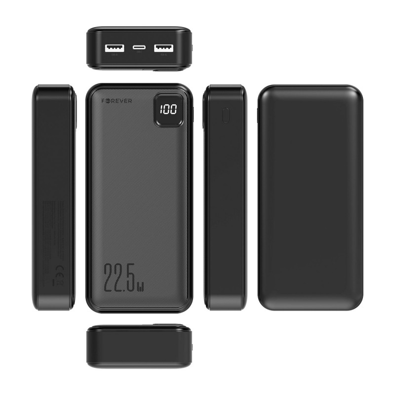 Forever power bank TB-300L PD QC 22,5W 20000 mAh czarny