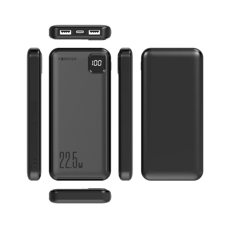 Forever power bank TB-300M PD QC 22,5W 10000 mAh черен