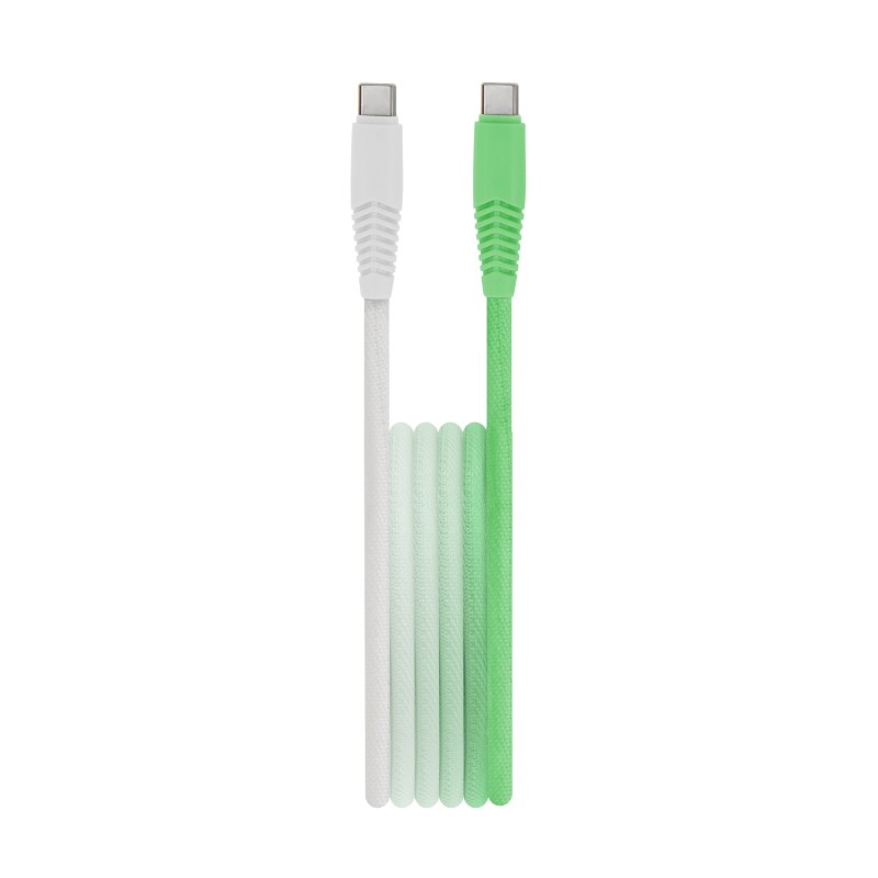 Setty кабел USB-C - USB-C 1,5 m 3A KGC-C-1.5320 градиент ментово-бял