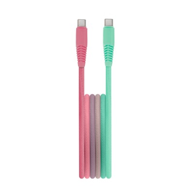 Setty кабел USB-C - USB-C 1,5 m 3A KGC-C-1.5320 градиент тюркоазено-розов
