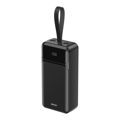 BWOO 65W power bank 30000 mAh 2 x USB-A 1 x USB C с LCD дисплей черен