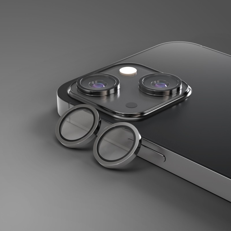Стъкло за камера Etteri за iPhone 13 / 13 Mini черно