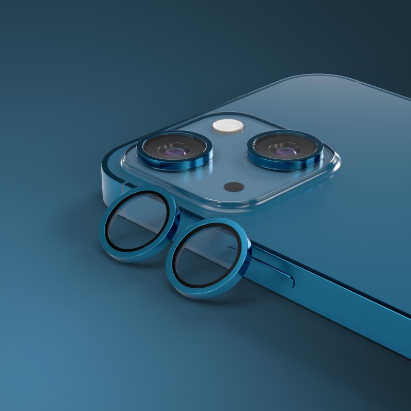 Стъкло за камера Etteri за iPhone 13 / 13 Mini синьо
