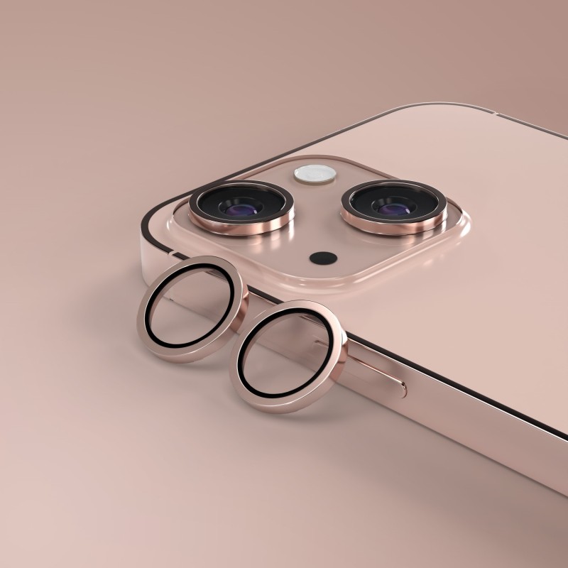 Стъкло за камера Etteri за iPhone 13 / 13 Mini розово
