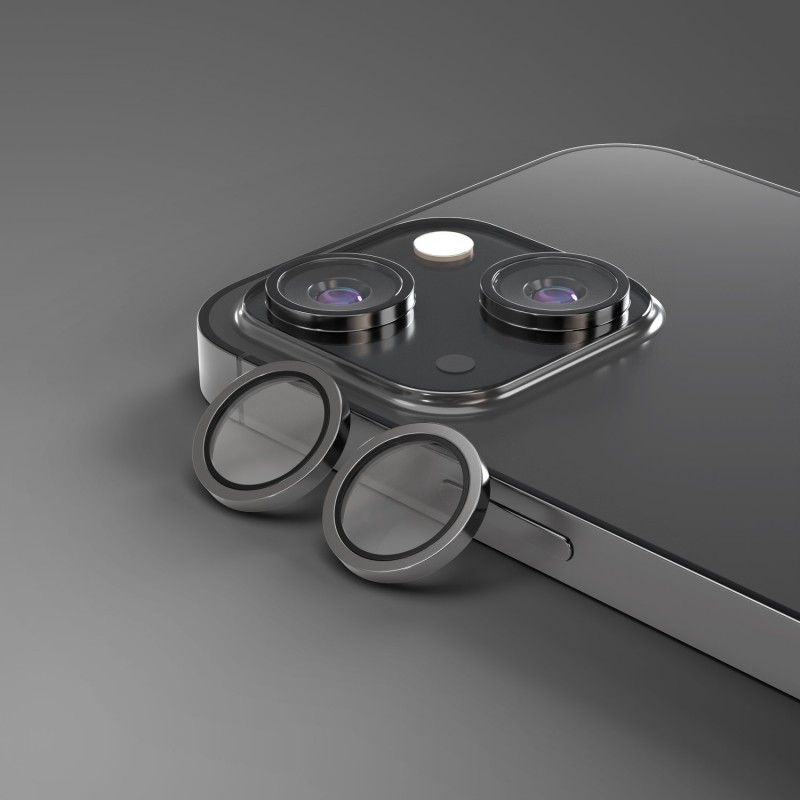 Стъкло за камера Etteri за iPhone 14 / 14 Plus черно