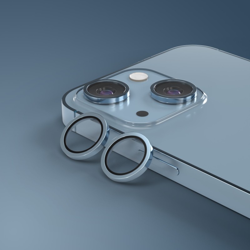 Стъкло за камера Etteri за iPhone 14 / 14 Plus синьо