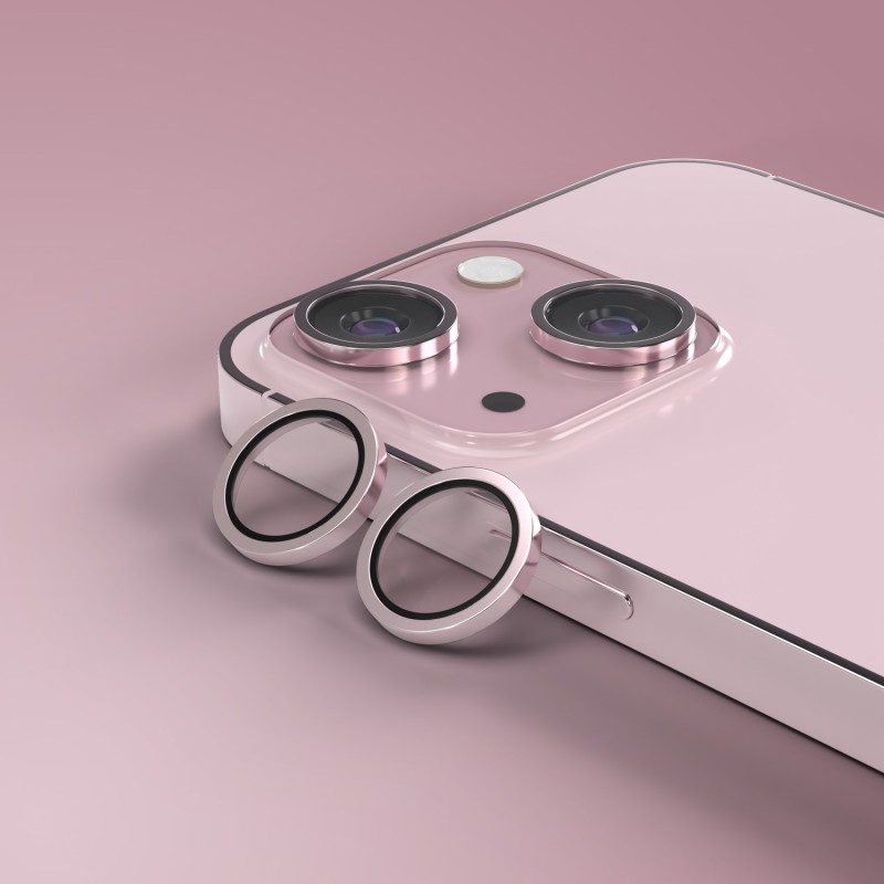 Etteri стъкло за камера за iPhone 15 / 15 Plus розово