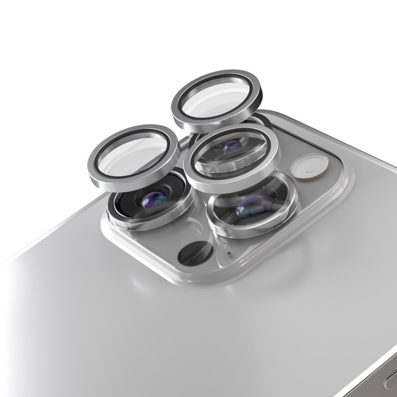 Etteri стъкло за камера за iPhone 15 Pro / 15 Pro Max сребристо