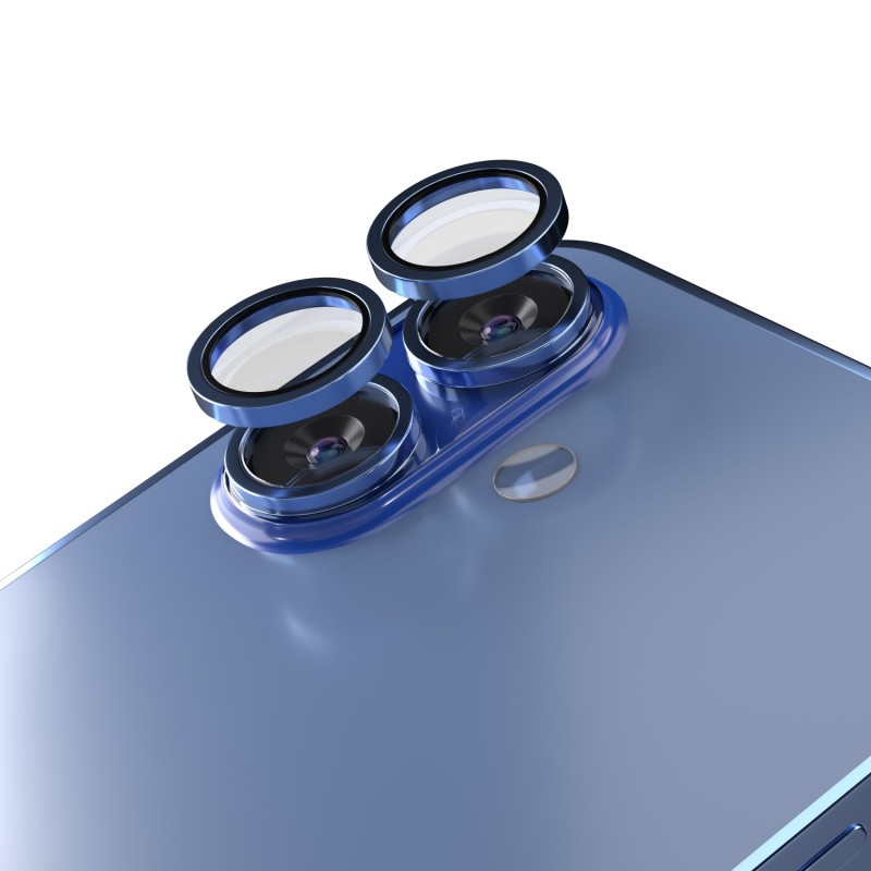 Стъкло за камера Etteri за iPhone 16 / 16 Plus синьо
