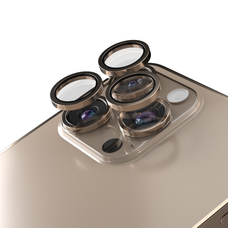 Стъкло за камера Etteri за iPhone 16 Pro / 16 Pro Max златисто