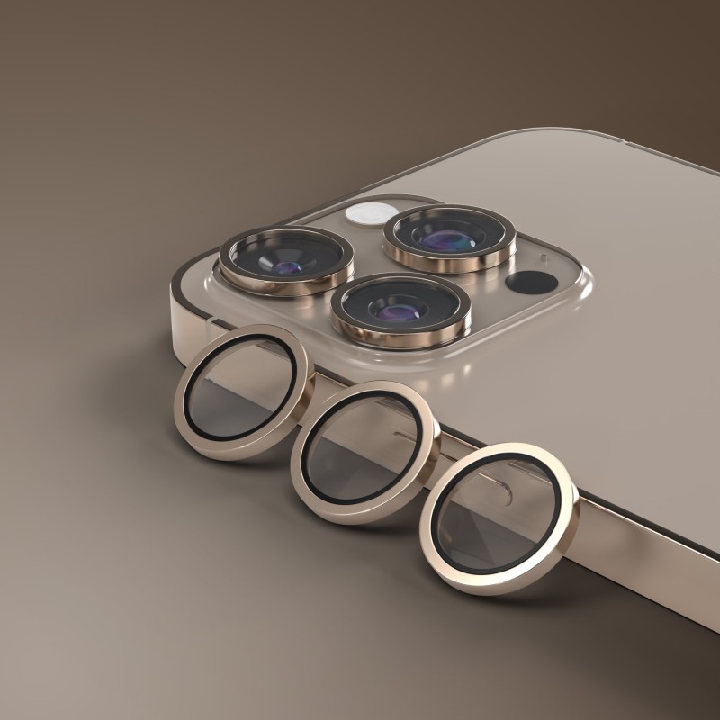 Стъкло за камера Etteri за iPhone 16 Pro / 16 Pro Max златисто
