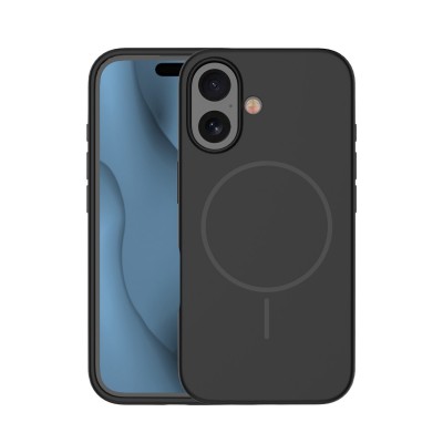 Силиконов кейс Thin Mag за iPhone 16 6.1" черен