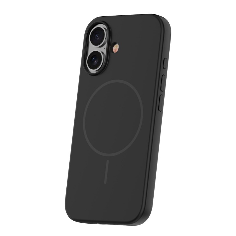 Силиконов кейс Thin Mag за iPhone 16e / 17e, черен
