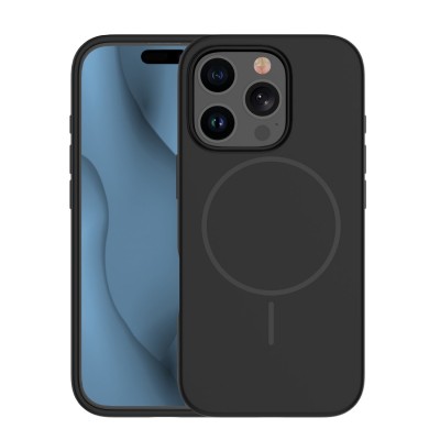 Силиконов кавър Thin Mag за iPhone 16 Pro 6.3" черен
