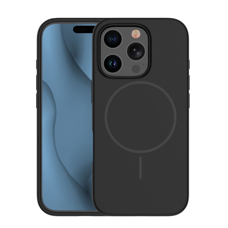 Силиконов калъф Thin Mag за iPhone 12 / 12 Pro 6.1" черен