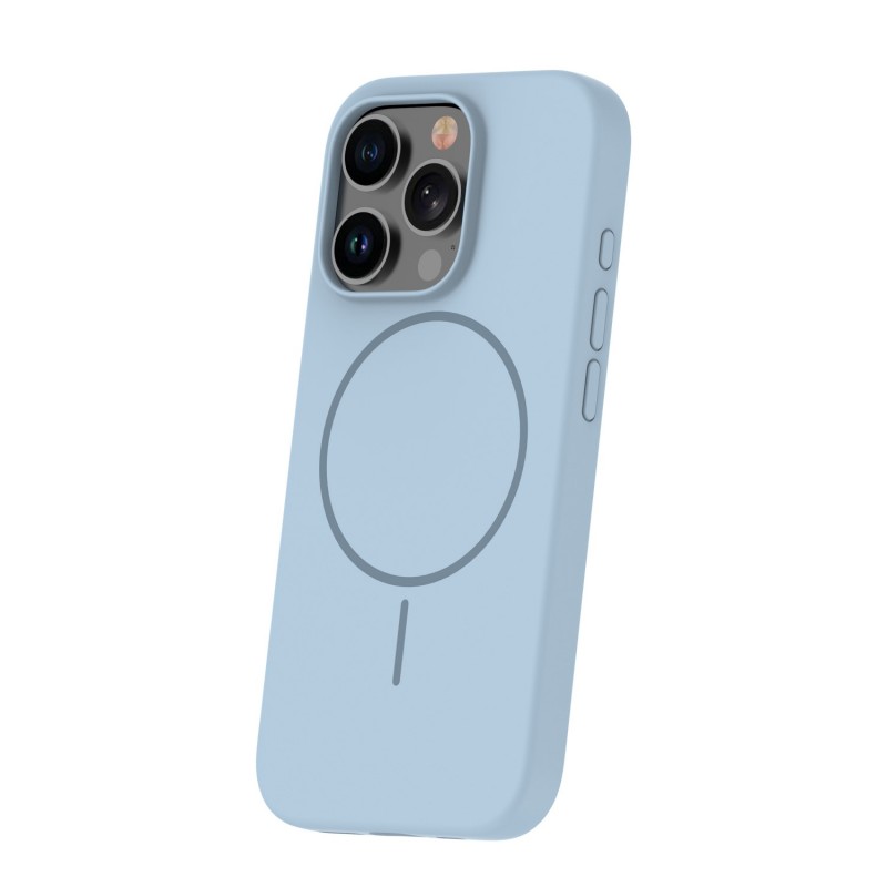 Силиконов кавър Thin Mag за iPhone 15 Pro 6.1" светло син