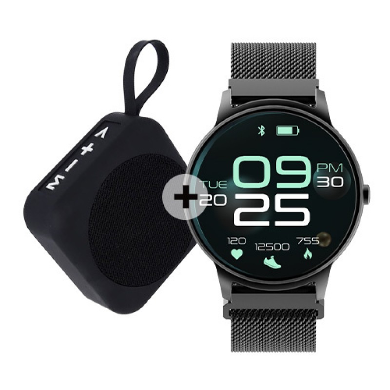 Forever смарт часовник ForeVive 2 SB-330 черен с Bluetooth говорител 3W