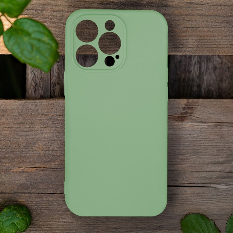 Силиконов капак за iPhone 17 6.3" шам фъстък