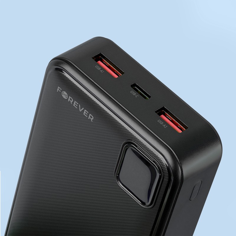 Forever power bank TB-300L PD QC 22,5W 20000 mAh czarny