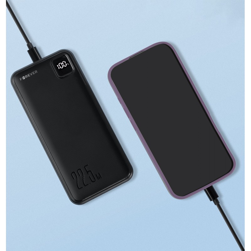 Forever power bank TB-300M PD QC 22,5W 10000 mAh черен