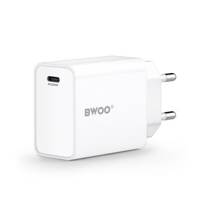 BWOO мрежово зарядно 20W CDA226 QC 1x USB-C бяло