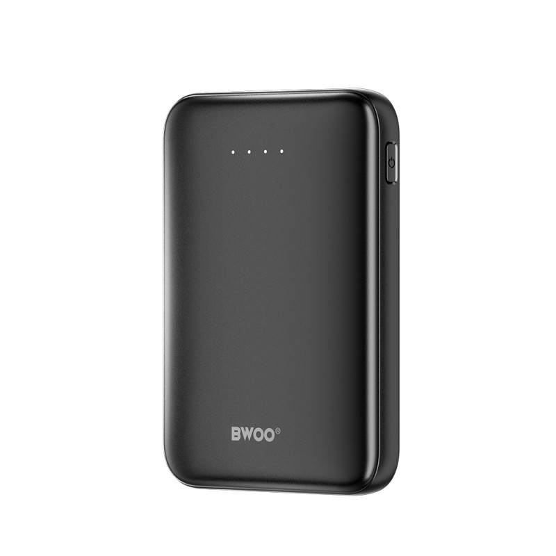 Външна батерия BWOO P72 QC 22.5W PD 20W 5000 mAh с 2 x USB-A и 1 x USB-C, черна
