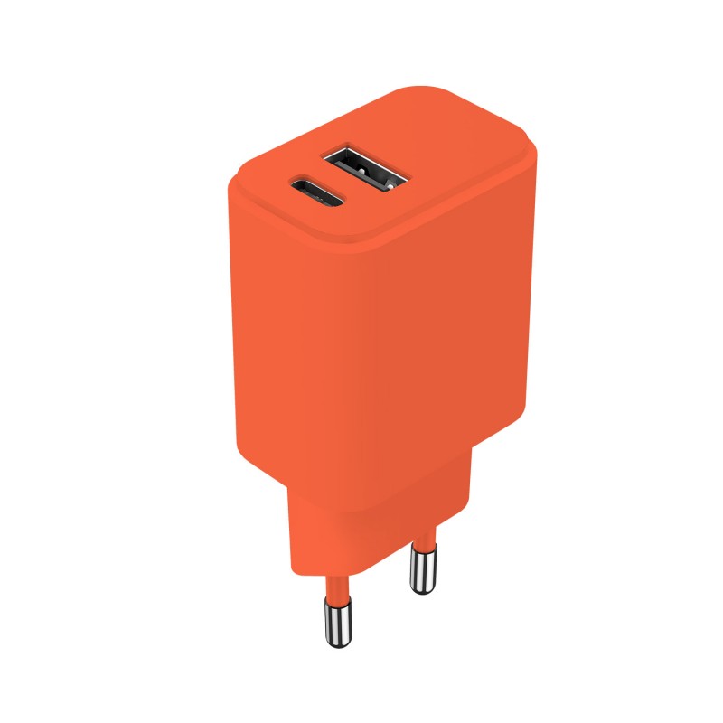 Setty USB + USB-C 20W LSIM-AC-2010 зарядно оранжево