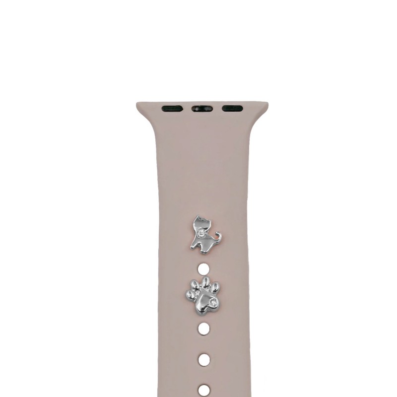 Pin Charms комплект за каишка за часовник котка сребрист