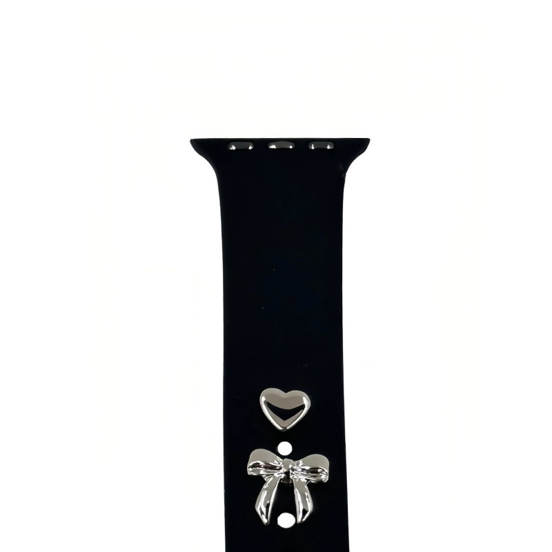 Pin Charms комплект за каишка за часовник панделка сребрист