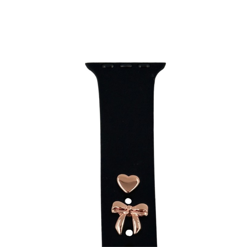 Pin Charms комплект за каишка за часовник панделка розово злато