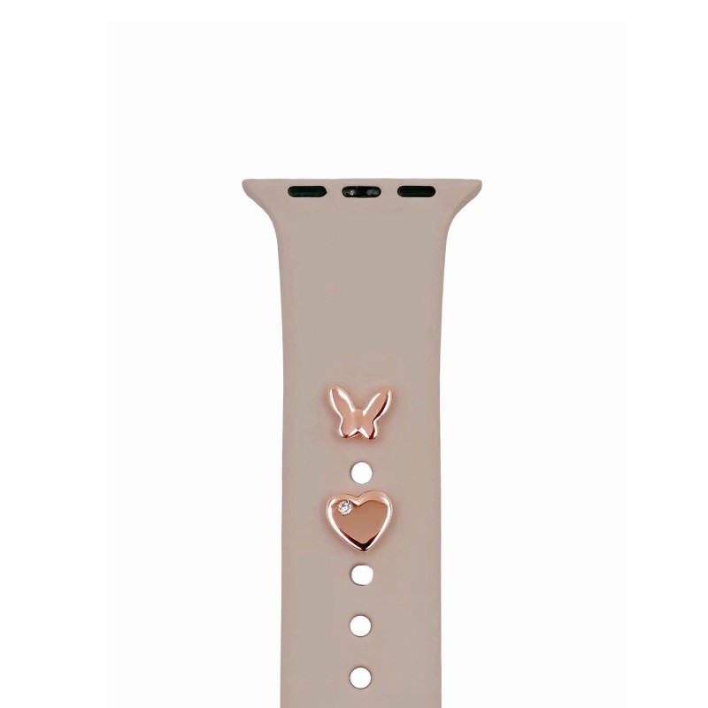 Pin Charms комплект за каишка за часовник пеперуда розово злато