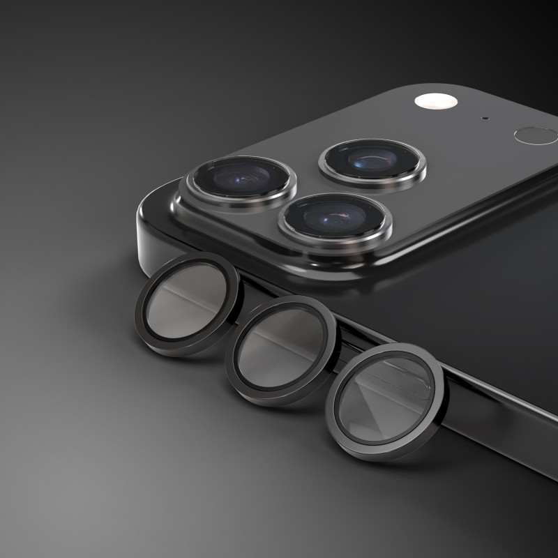 Etteri стъкло за камера за iPhone 17 Pro / 17 Pro Max черно