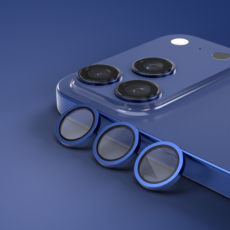 Etteri стъкло за камера за iPhone 17 Pro / 17 Pro Max синьо
