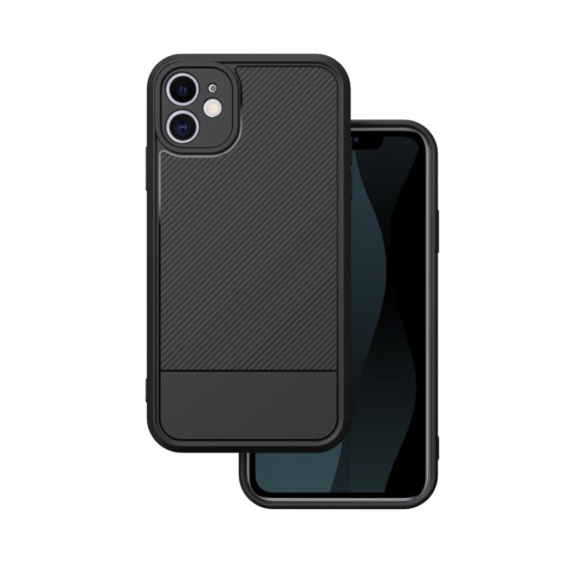 Капак Simple Carbon за iPhone 11, черен