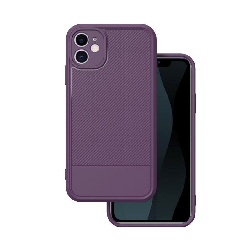 Кейс Simple Carbon за iPhone 11, лилав